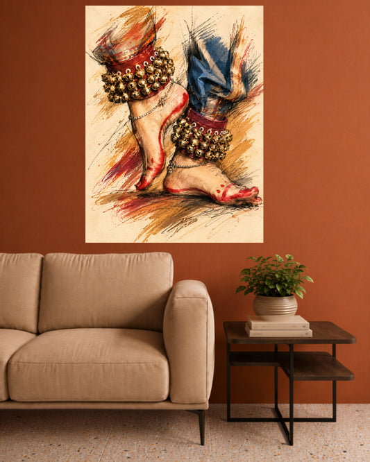 Ghungroo | Indian Classical Dance Wall Poster | 1 Poster