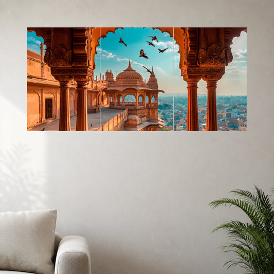 Royal Rajasthani Palace View | Indian Heritage Wall Poster |  3 Posters