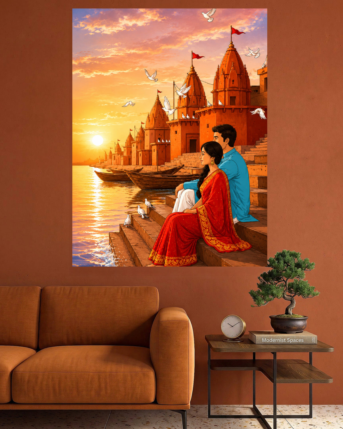 Varanasi Ghat | Indian Cultural Art Poster | 1 Poster