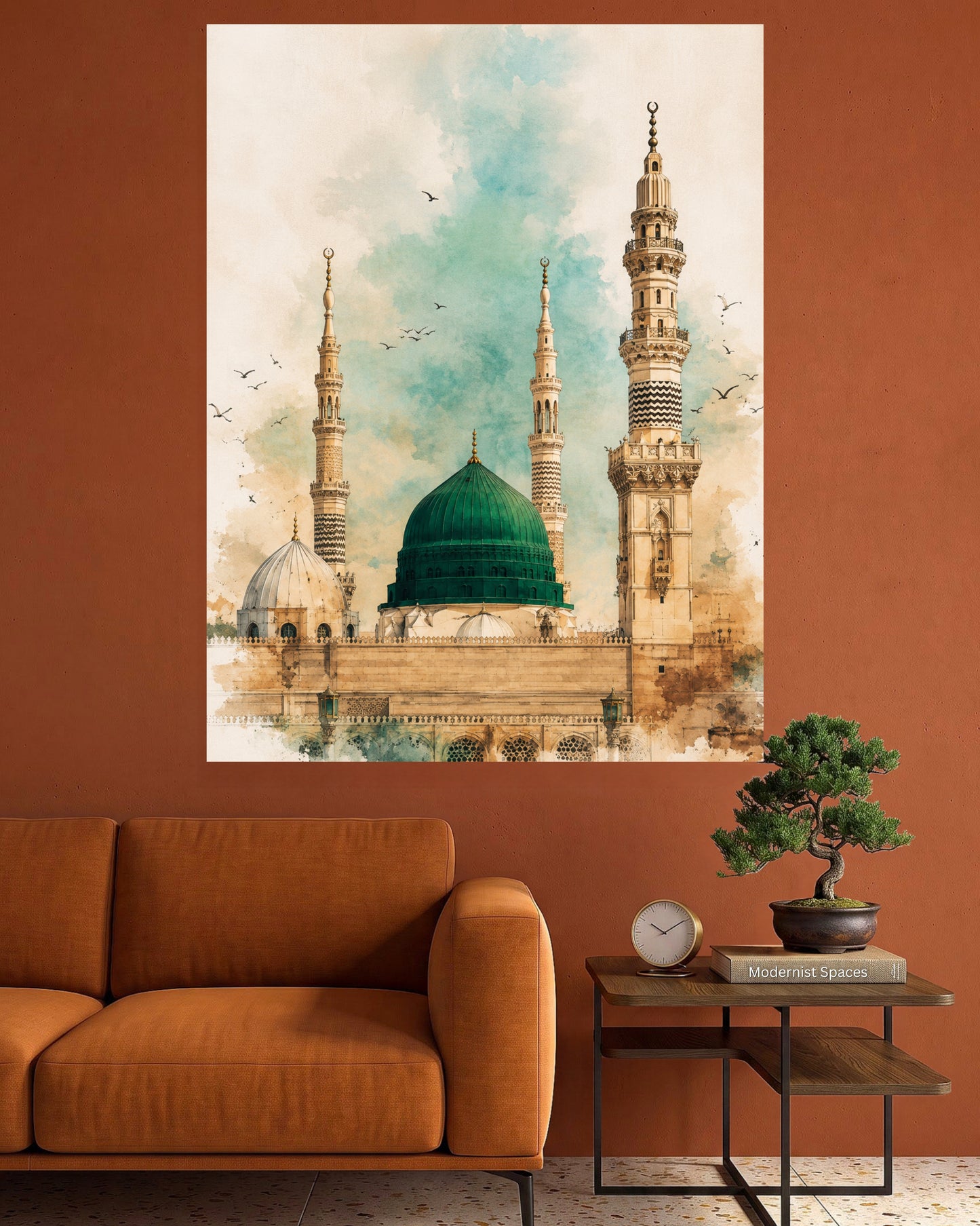 Masjid Al-Nabawi | Islamic Watercolor Art Poster | 1 Poster