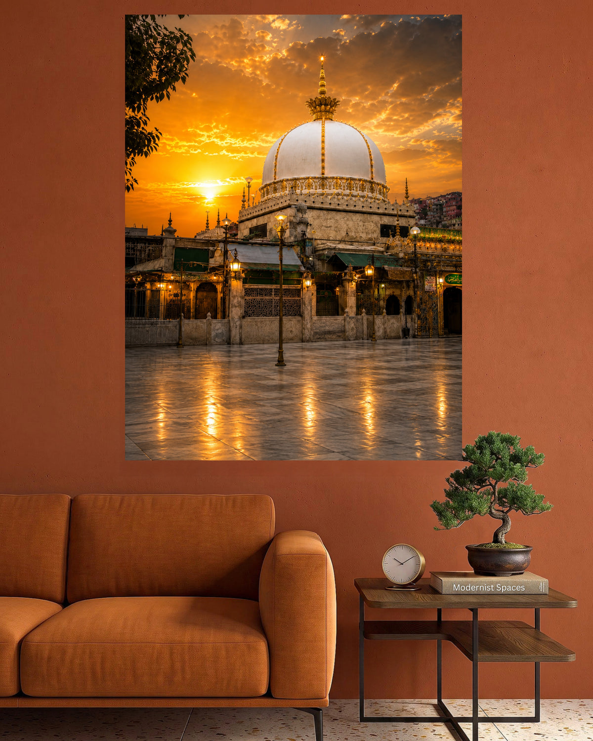 Islamic Shrine | Sunset Mosque Art Poster | 1 Poster