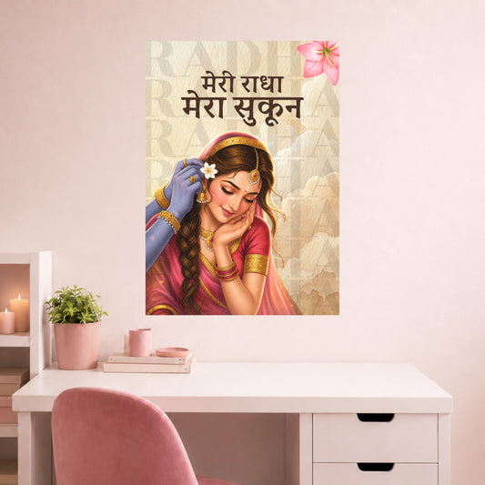 Meri Radha Mera Sukoon | Devotional Wall Poster | 1 Poster