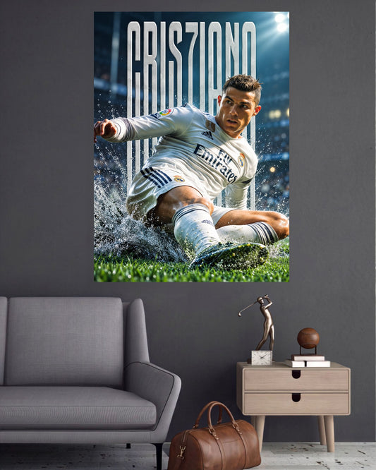 Cristiano Ronaldo | Real Madrid Football Action Wall Poster | 1 Poster