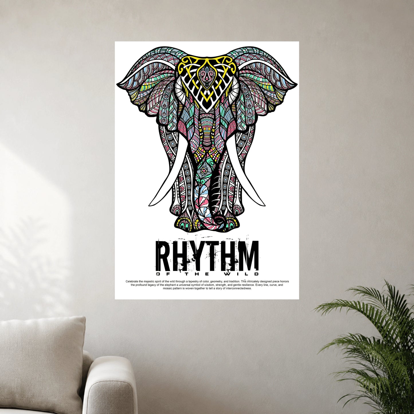 Rhythm Elephant Wall Poster | 1 Poster