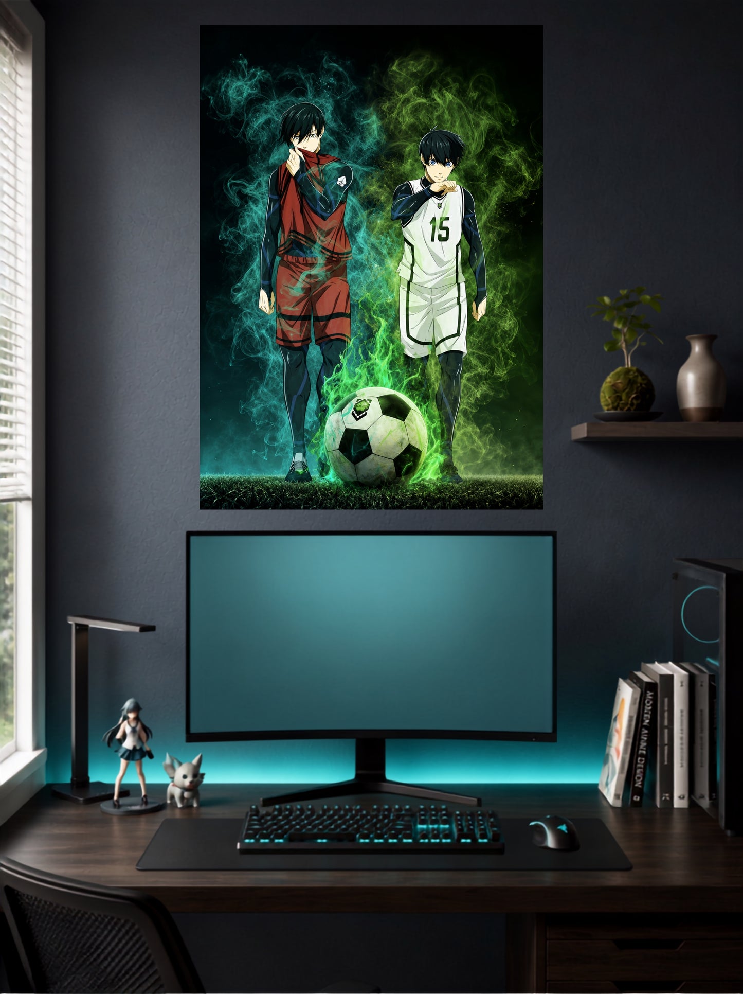 Blue Lock Rivals | Rin Itoshi & Yoichi Isagi Football Anime Wall Poster | 1 Poster