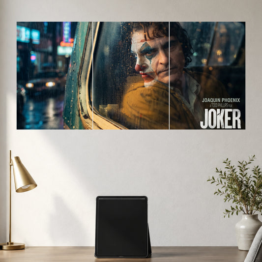 Dark Clown in Rainy City | Cinematic Movie Wall Poster |  3 Posters