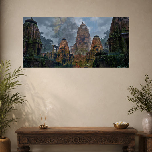 Ancient Indian Temple Ruins | Heritage Architecture Wall Poster | 3 Posters