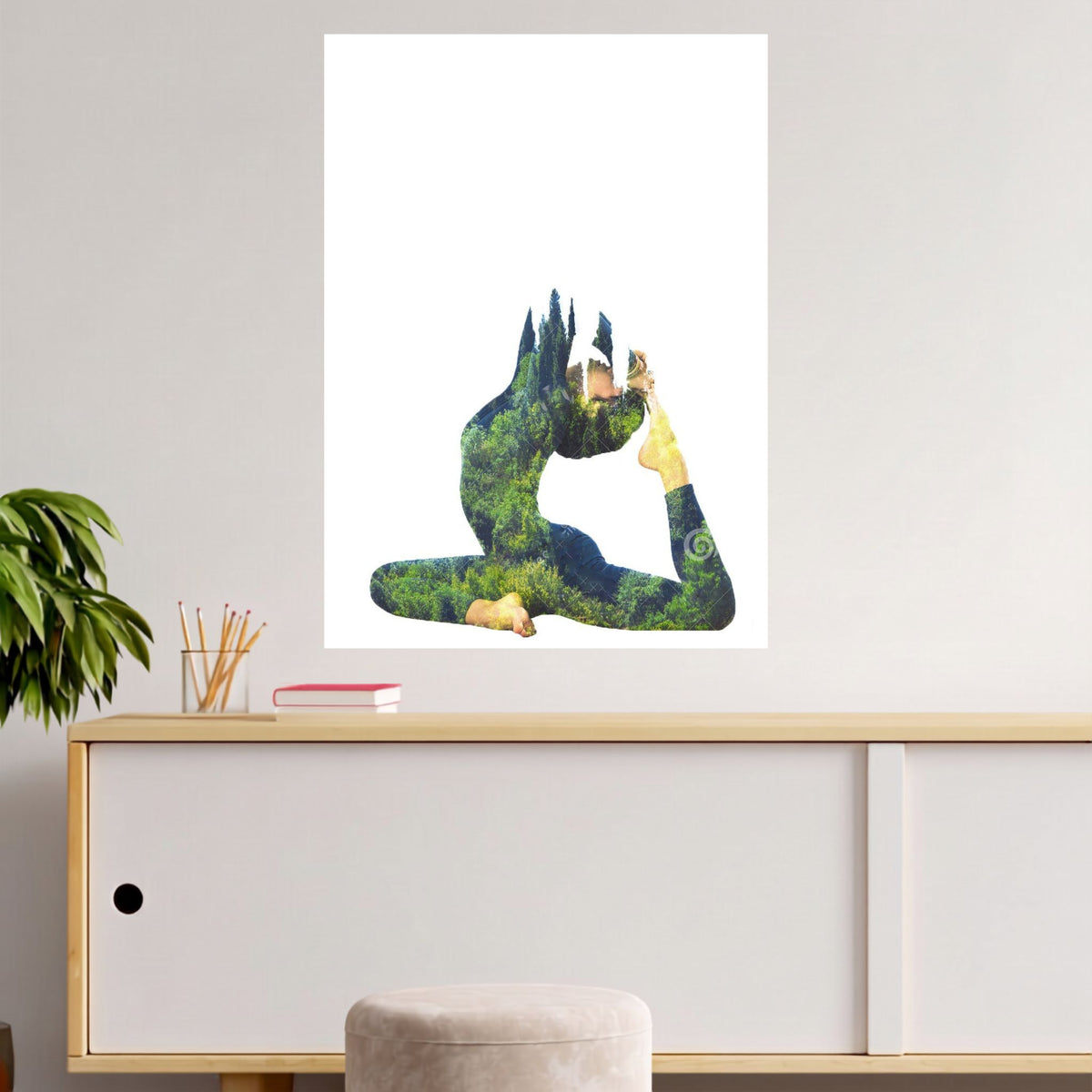 Nature Within Yoga | Artistic Yoga Pose Wall Poster | 1 Poster