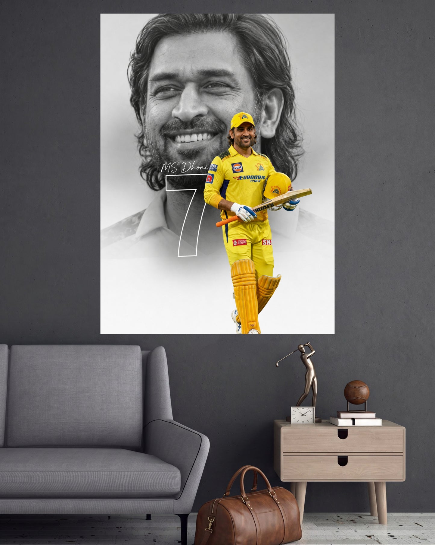 MS Dhoni 7 | Indian Cricket Wall Poster | 1 Poster