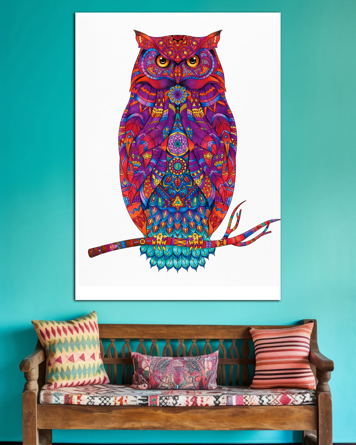 Colorful Owl Wall Poster | 1 Poster