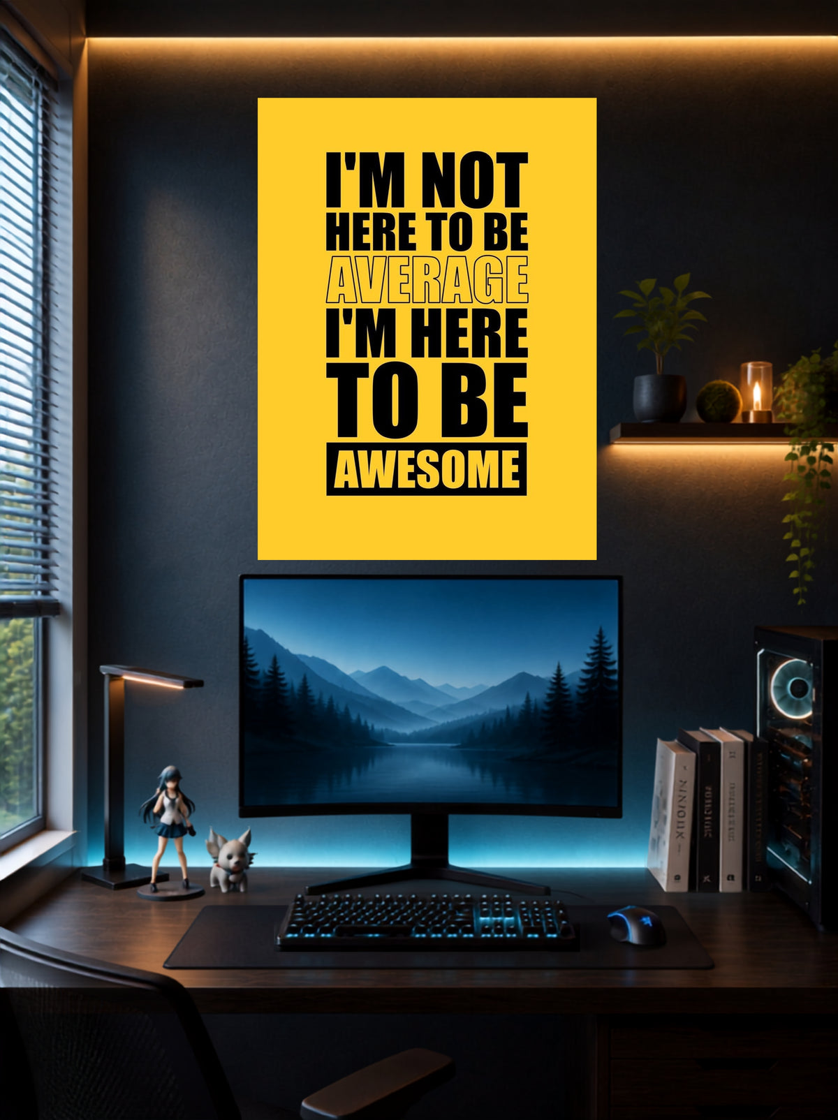 I’m Not Here to Be Average | Bold Quote Wall Poster | 1 Poster