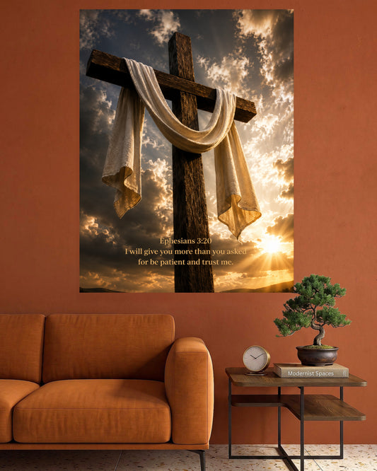 Holy Cross | Ephesians 3:20 Bible Verse Poster | 1 Poster