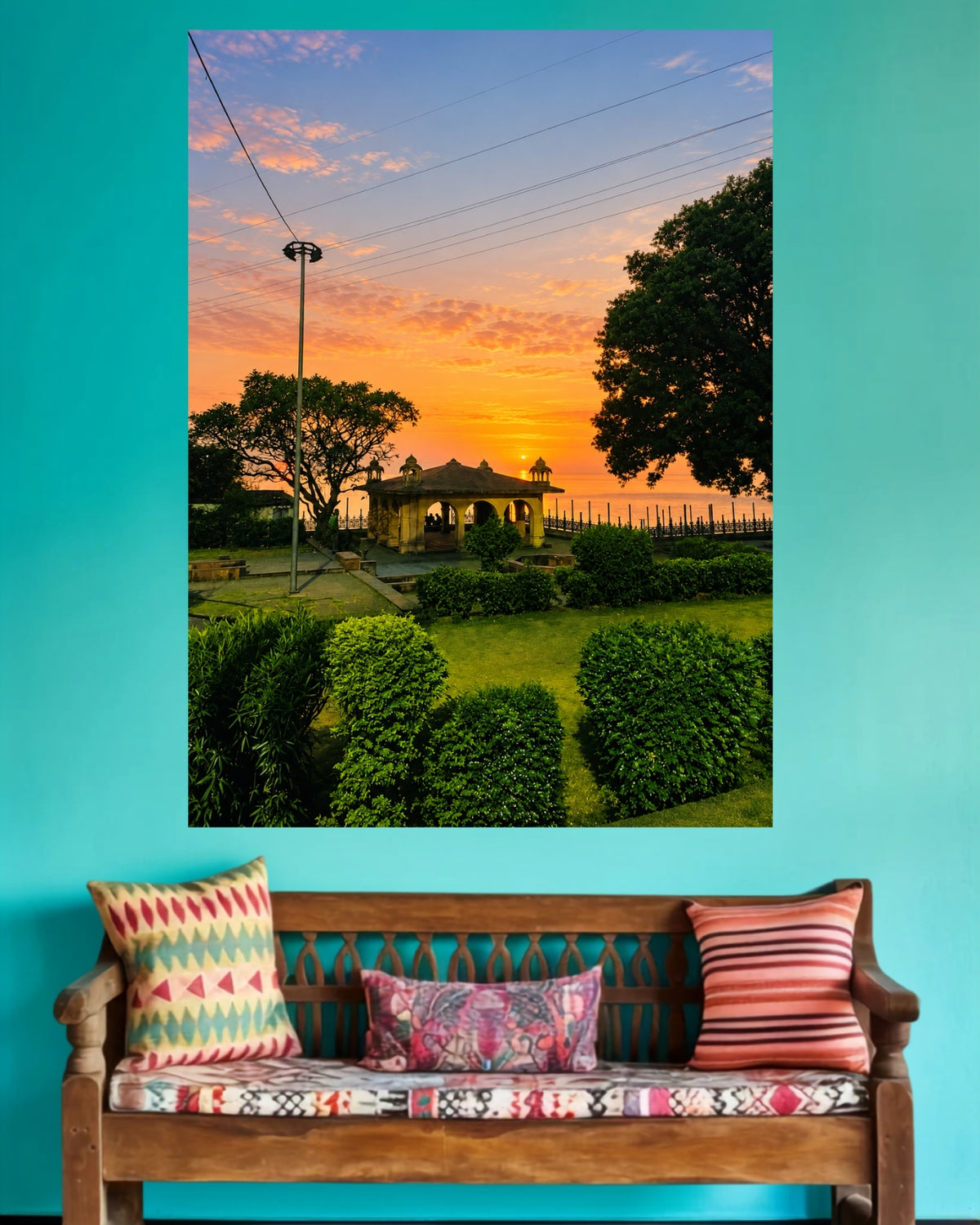 Peaceful Garden Sunset | Home Decor Wall Poster | 1 Poster