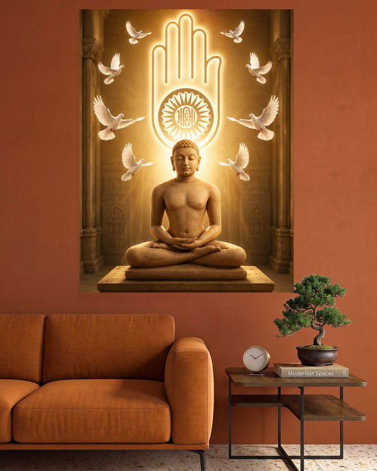 Ahimsa Meditation | Divine Spiritual Art Poster | 1 Poster