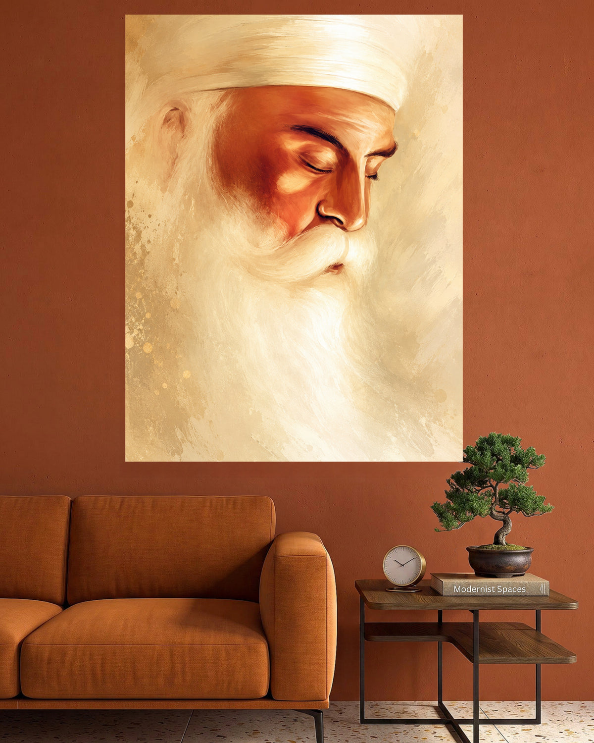Guru Nanak Dev Ji | Serene Portrait Art Poster | 1 Poster
