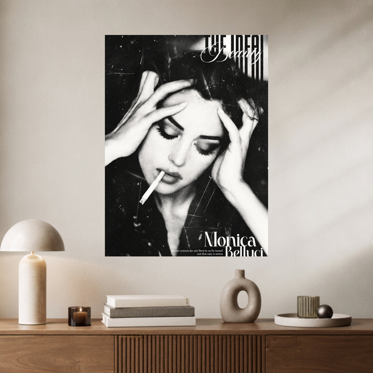Monica Bellucci | Black & White Vintage Aesthetic Wall Poster | 1 Poster
