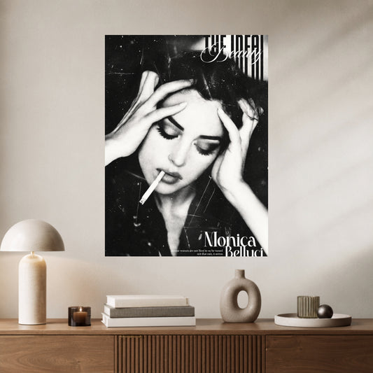 Monica Bellucci | Black & White Vintage Aesthetic Wall Poster | 1 Poster