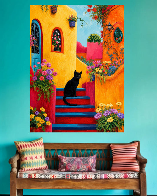 Colorful Cat Alley | Aesthetic Wall Poster | 1 Poster