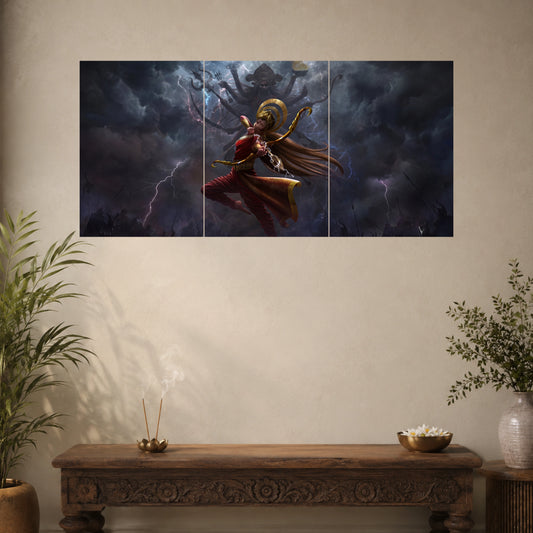 Lord Hanuman Divine Warrior | Hindu Spiritual Wall Poster | 3 Posters