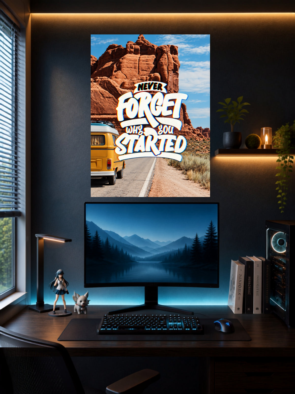 Never Forget Why You Started | Quote Wall Poster | 1 Poster