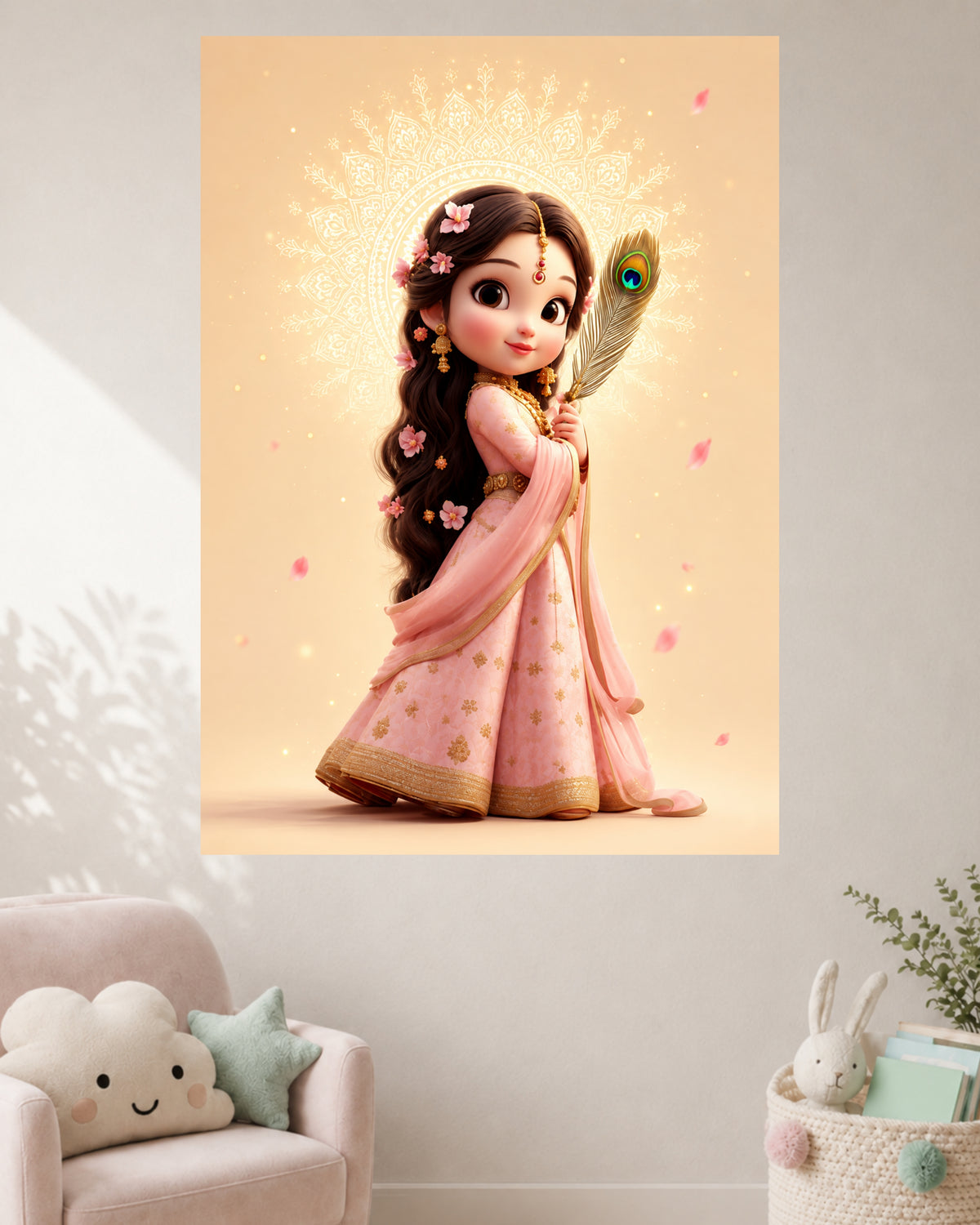 Cute Bal Radha Rani | Little Radha Kids Wall Poster | 1 Poster