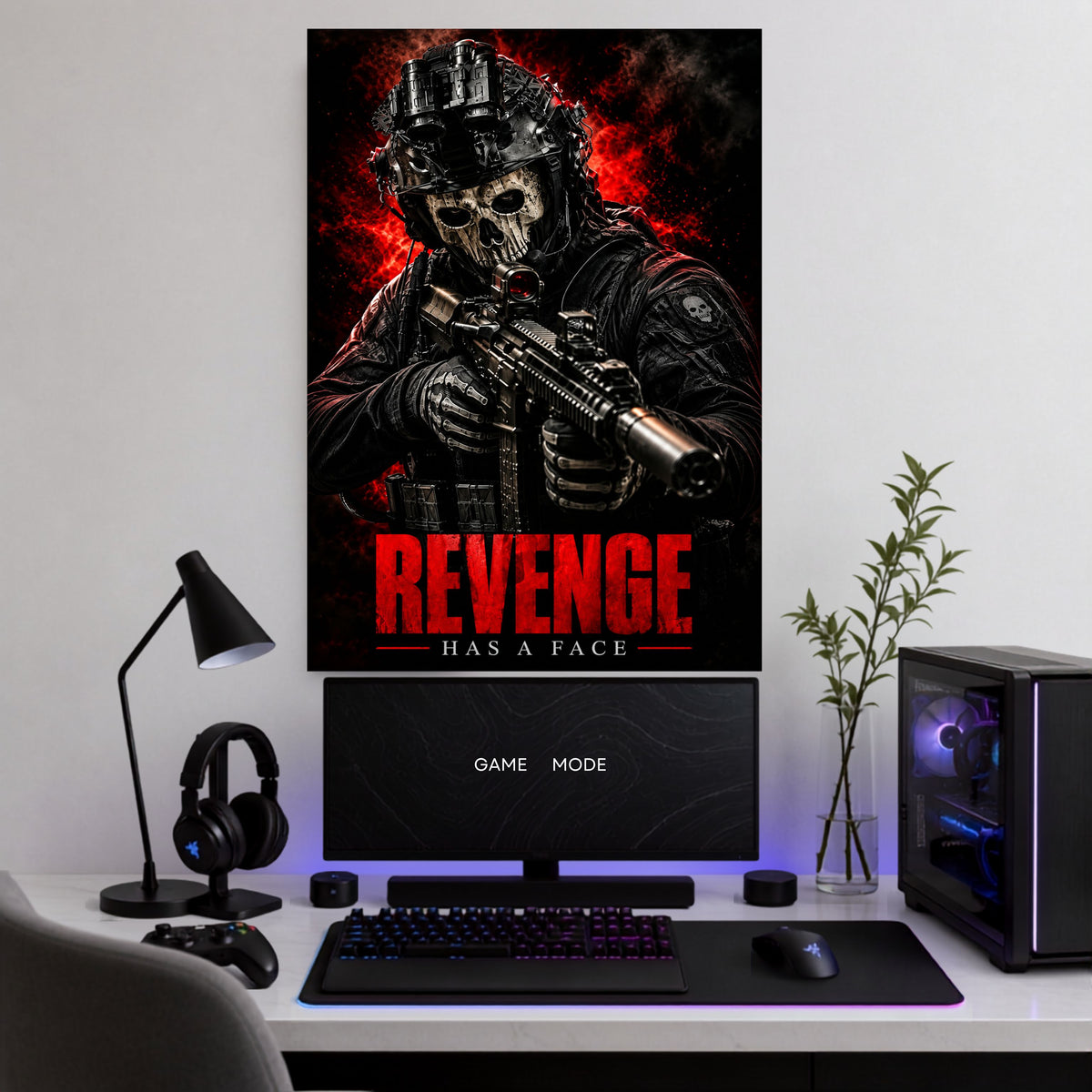 Revenge Has a Face | Ghost Call of Duty Gaming Wall Poster | 1 Poster