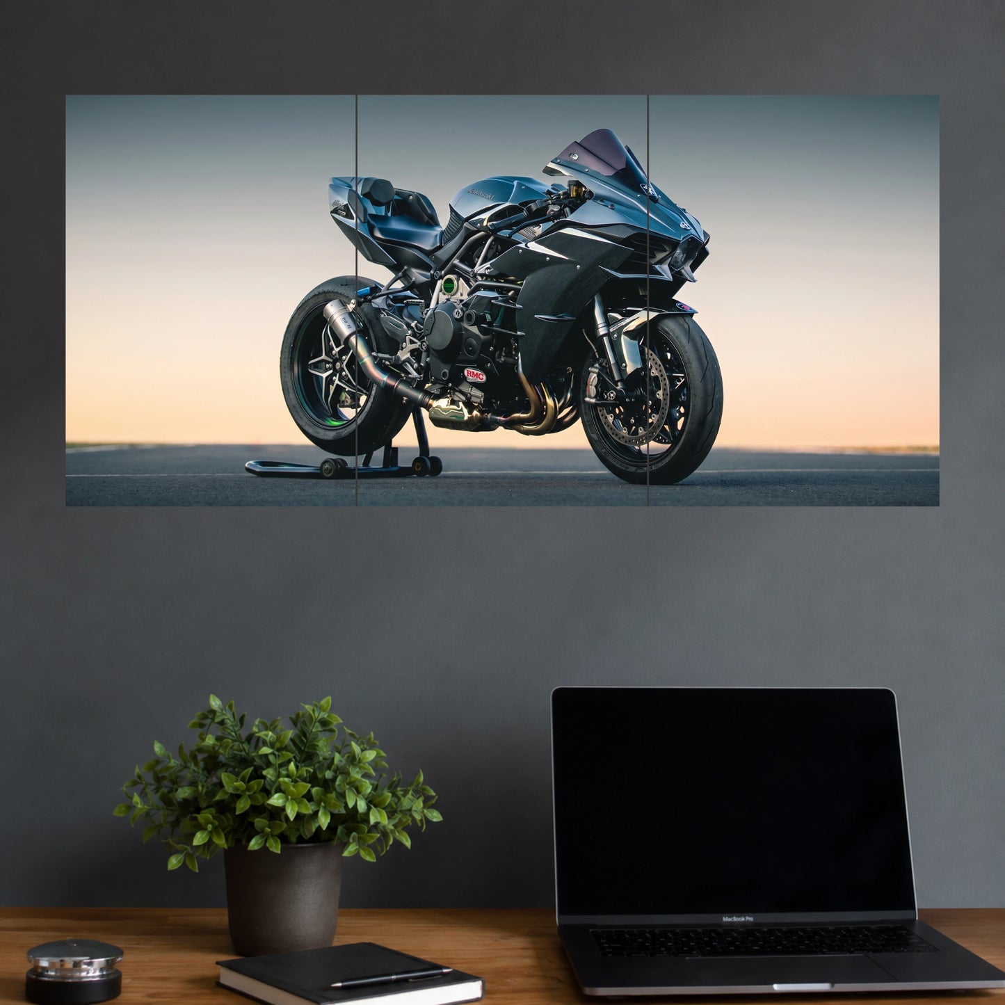 Kawasaki Ninja H2R Superbike | Motorcycle Wall Poster |  3 Posters