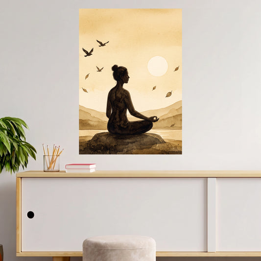 Peaceful Woman Meditation | Nature & Mindfulness  | 1 Poster