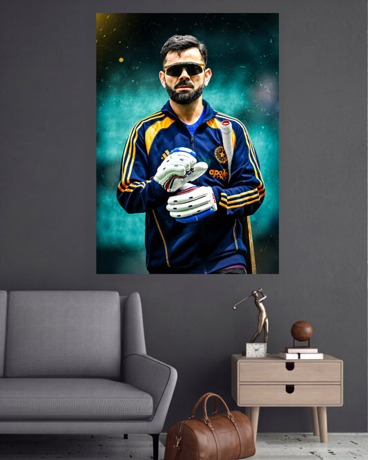 Virat Kohli | Team India Cricket Wall Poster | 1 Poster