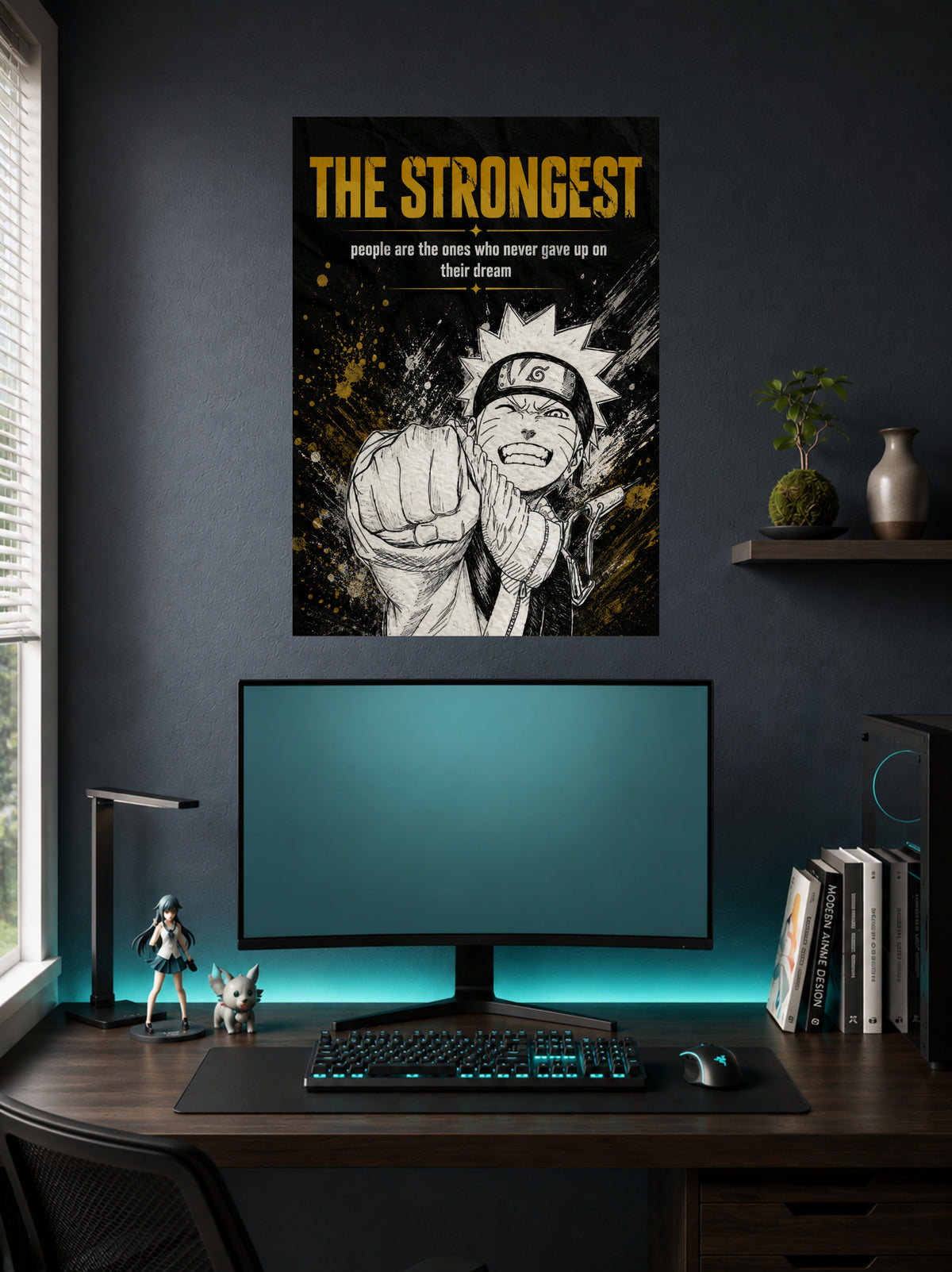 Naruto Uzumaki | "The Strongest" Motivational Anime Poster | 1 Poster