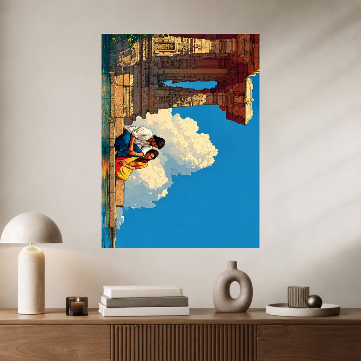 Indian Temple Romance | Heritage Aesthetic Wall Poster | 1 Poster