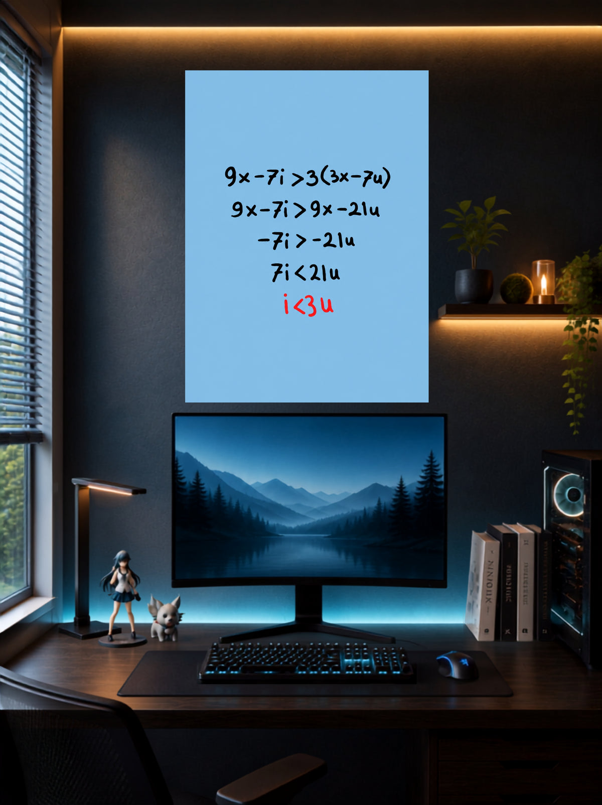 I <3 U | Math Love Quote Wall Poster | 1 Poster