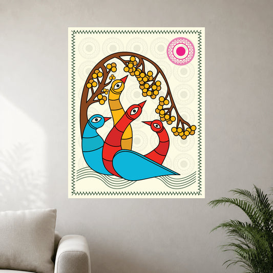 Folk Birds Wall Poster | 1 Poster