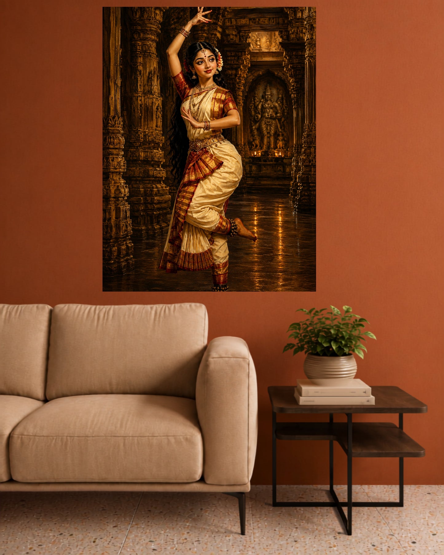 Bharatanatyam | Temple Dance Wall Poster | 1 Poster