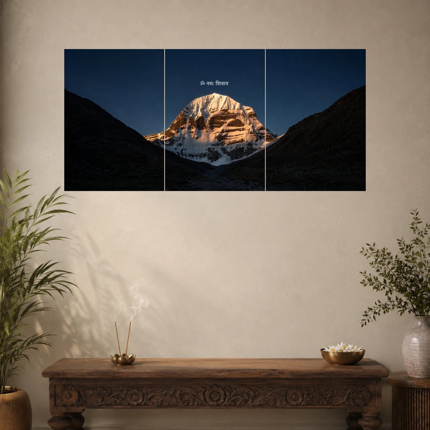 Mount Kailash Om Namah Shivaya | Spiritual Mountain Wall Poster |  3 Posters