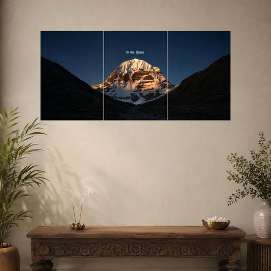 Mount Kailash Om Namah Shivaya | Spiritual Mountain Wall Poster |  3 Posters