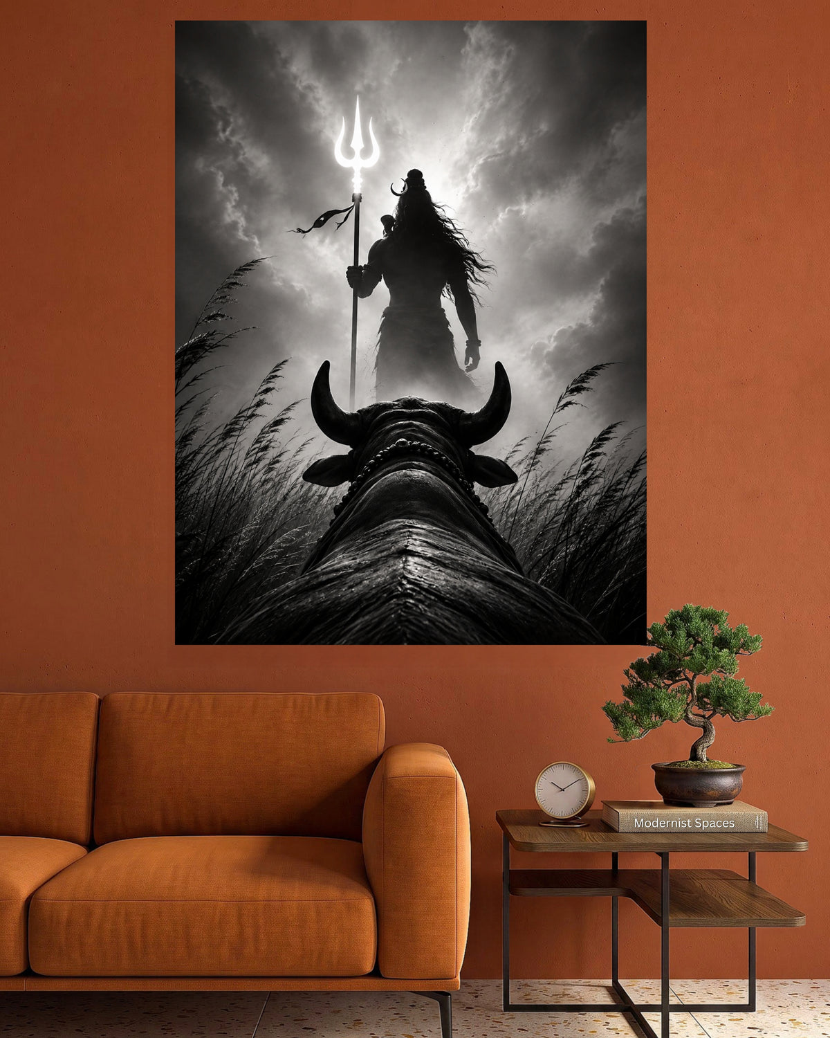Mahadev & Nandi | Lord Shiva Spiritual Wall Poster | 1 Poster