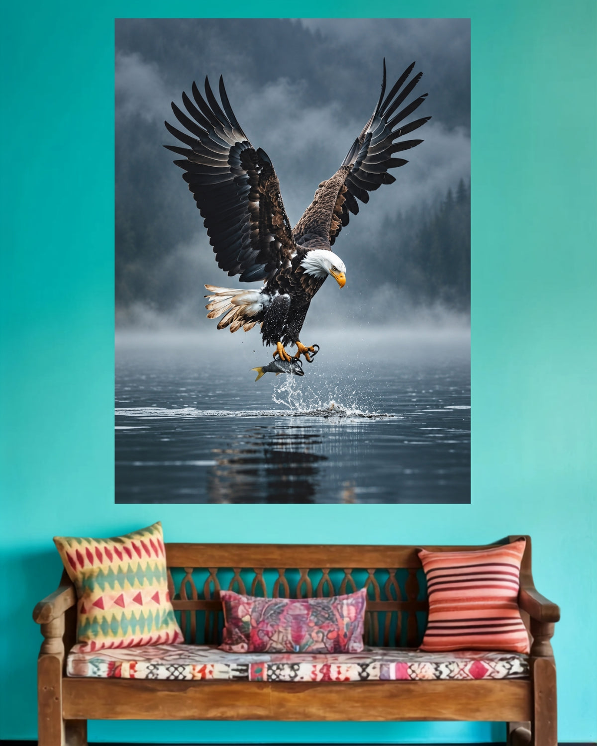 Majestic Eagle in Flight | Home Decor Wall Poster | 1 Poster
