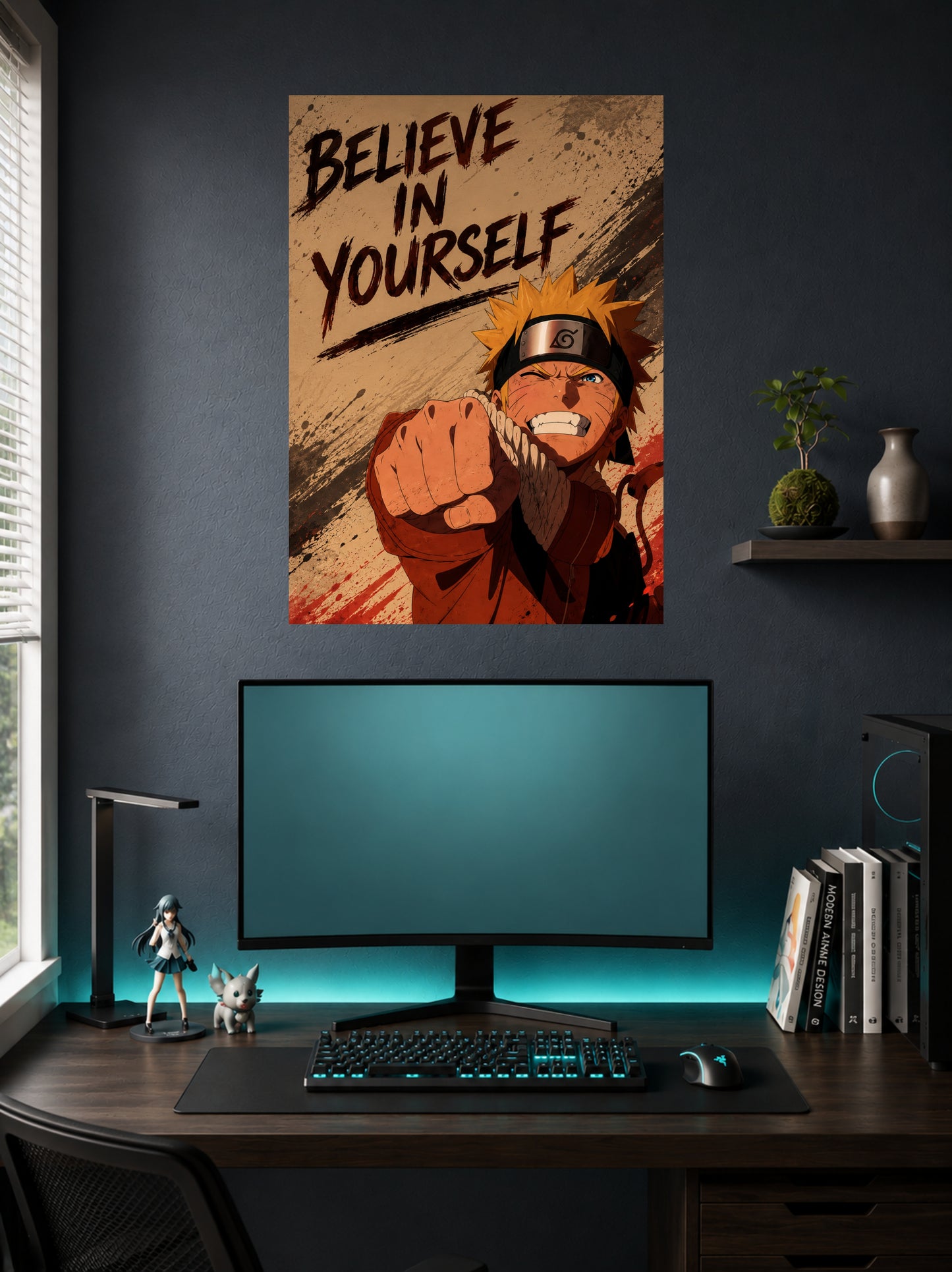 Naruto Uzumaki | "Believe In Yourself" Anime Poster | 1 Poster