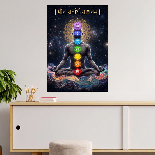 Maunam Sarvartha Sadhanam | Seven Chakra Meditation | 1 Poster