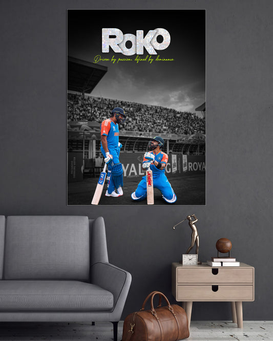RoKo | Rohit & Kohli Cricket Duo Wall Poster | 1 Poster