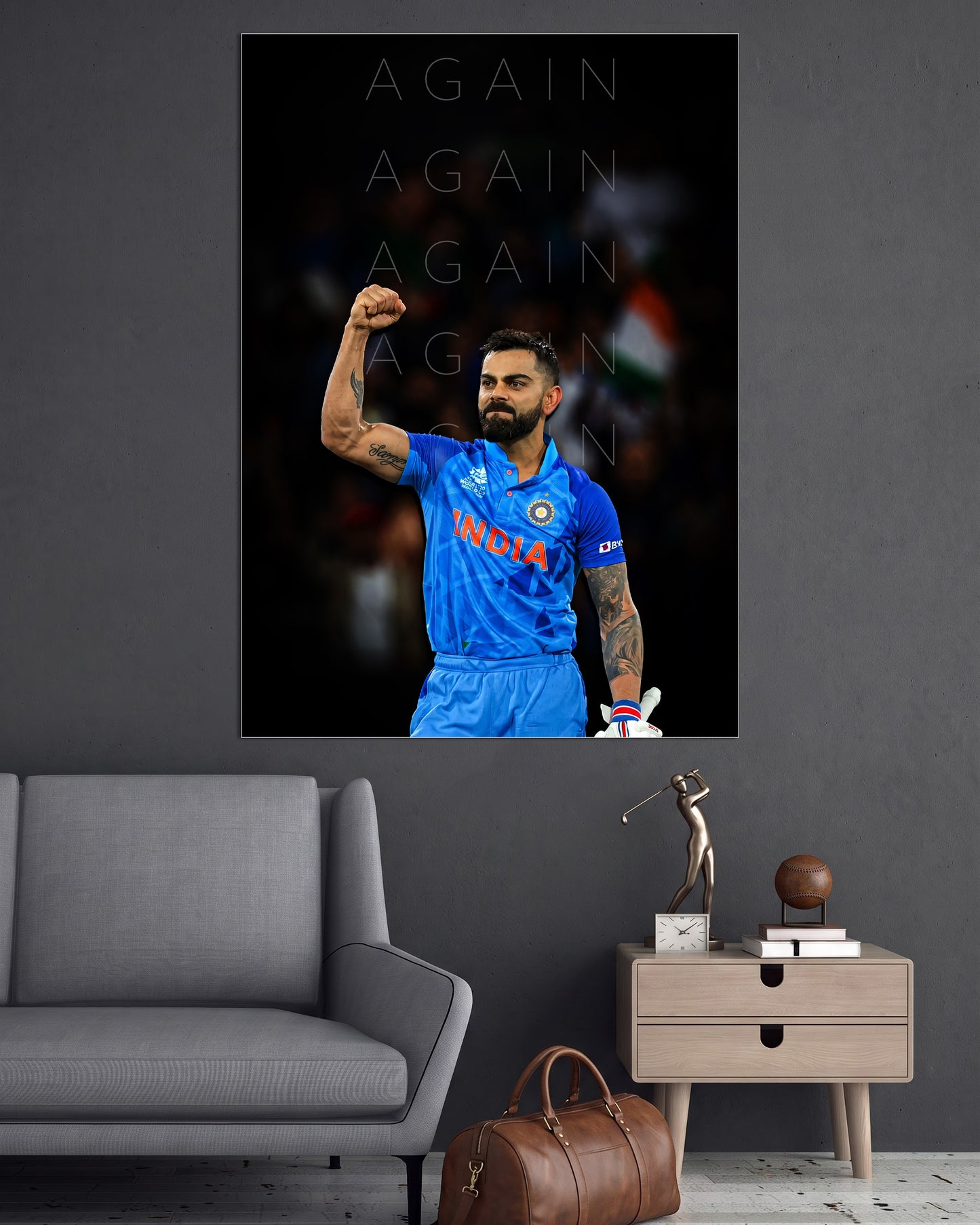 Virat Kohli | Again Again Wall Poster | 1 Poster