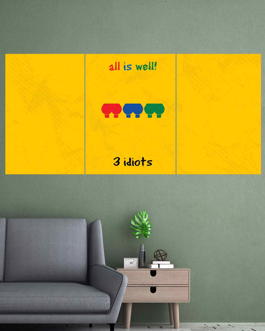3 Idiots All Is Well | Bollywood Movie Wall Poster |  3 Posters