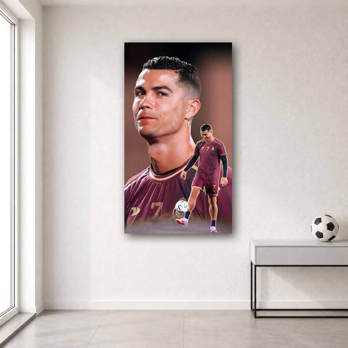 Ronaldo wall poster design 10 – football wall art for room