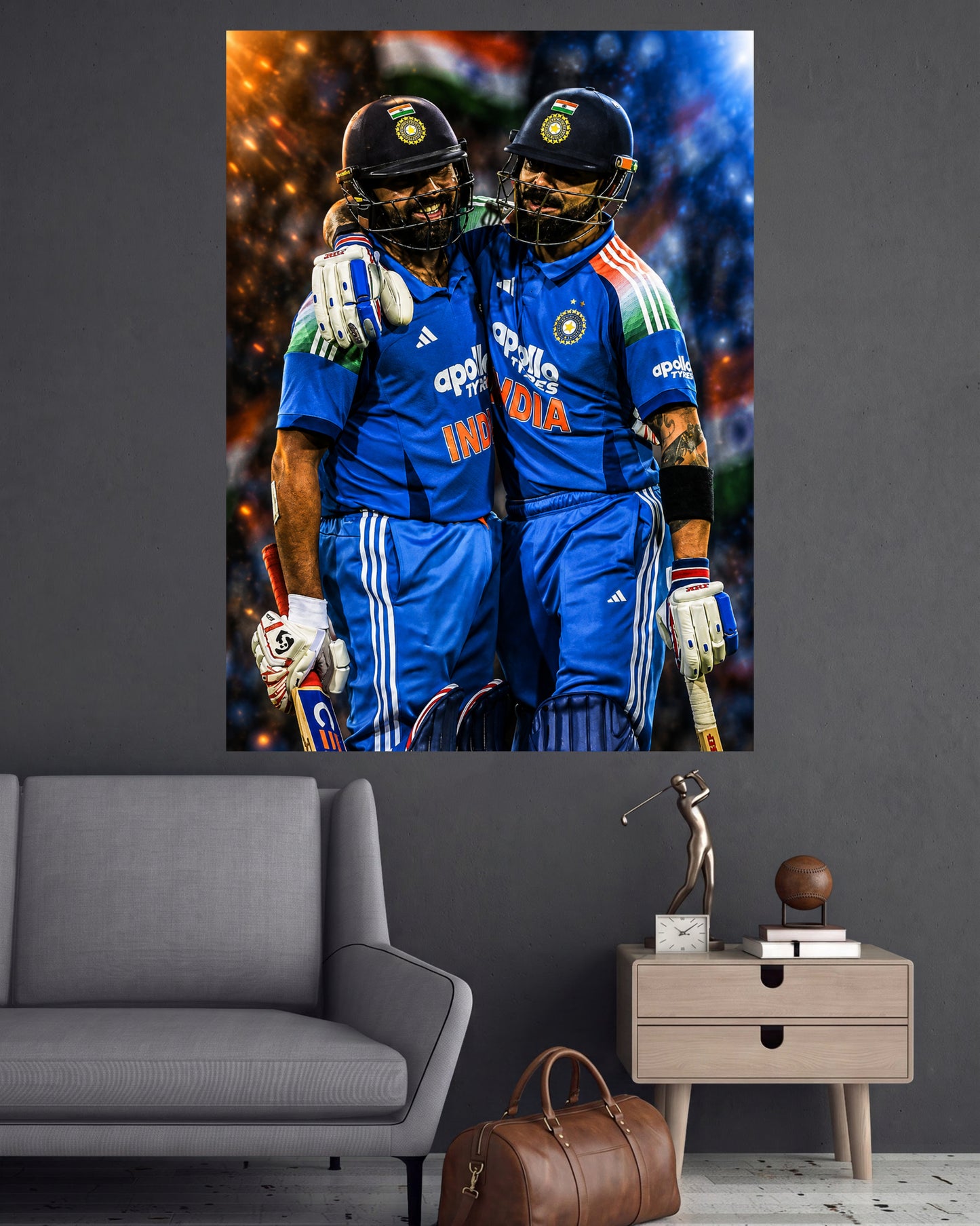 Rohit Sharma & Virat Kohli | Indian Cricket Wall Poster | 1 Poster