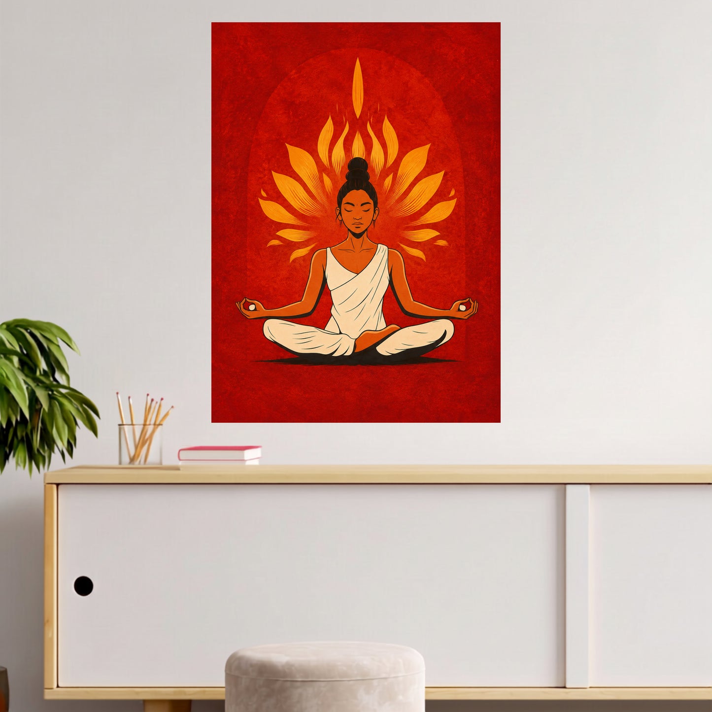 Meditation Yoga Wall Poster | Spiritual Mindfulness & Inner Peace Art | 1 Poster