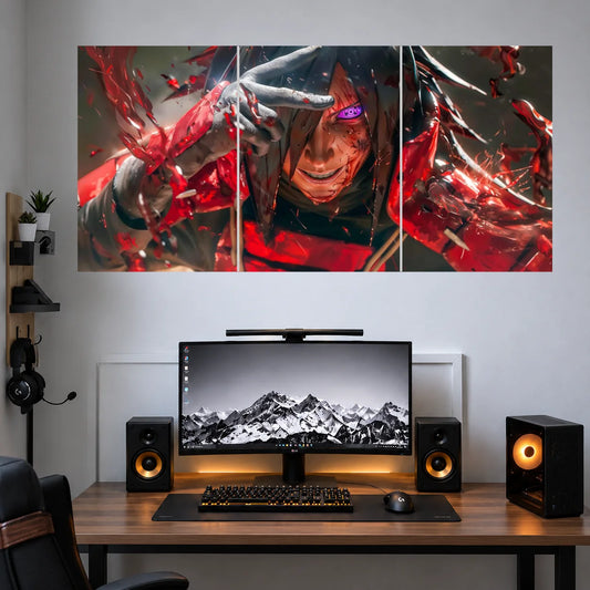 Itachi Crimson Raven Illusion anime 3 split poster set