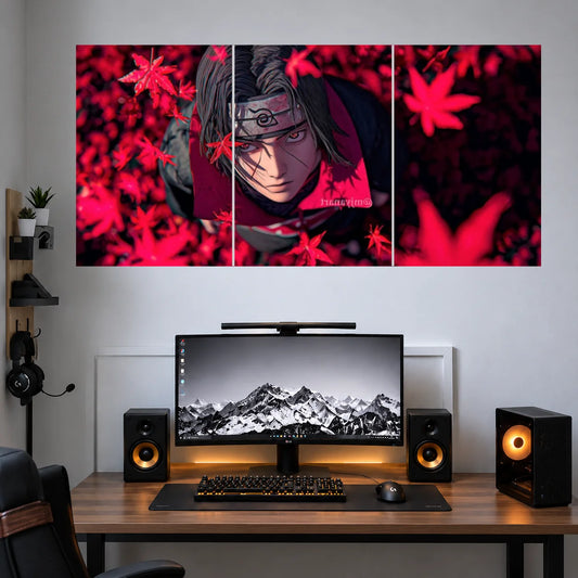 Itachi Scarlet Maple Leaves anime 3 split posters