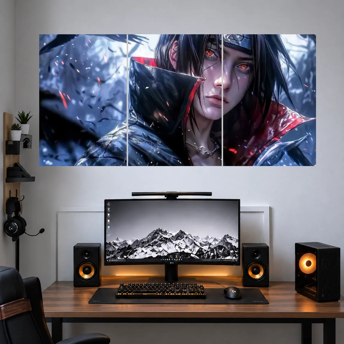 Itachi Blue Dark Susanoo anime 3 split posters