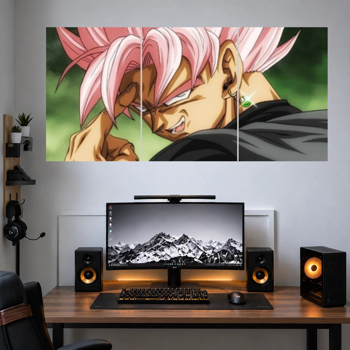 Goku Black Rose Clash anime 3 split poster